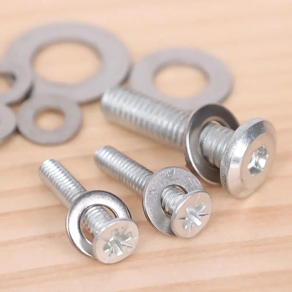 180Pcs/Box Durable M2-M10 Flat Washer Stainless Steel Multi-Size Screw Gasket Metal Fasteners Flat Washers Ring
