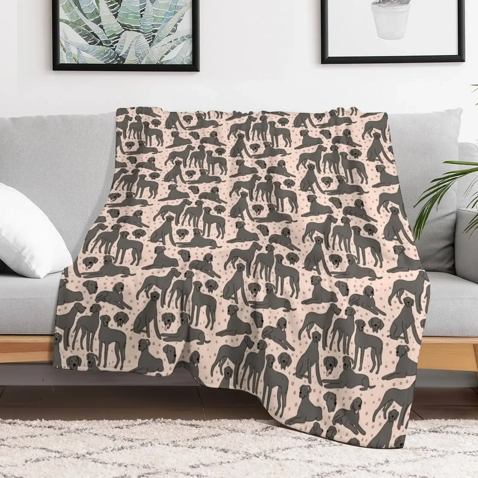 

Great Dane pattern Throw Blanket Luxury Kid'S Soft Big Shaggy Blankets