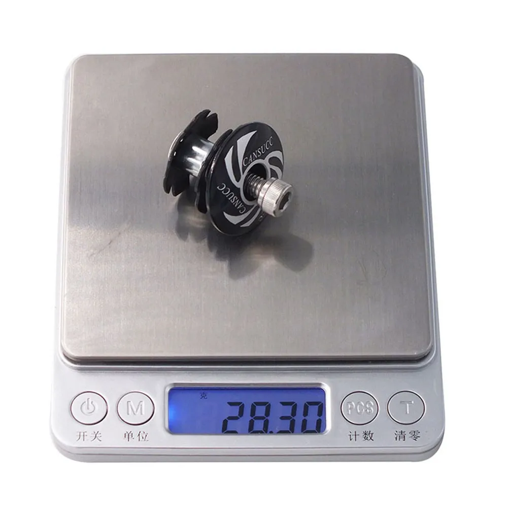 

Bicycle Headset Stem Cap Compatible with 1-1/8in Steerer Tube Forks Using Aluminum Top Cover and Steel Hardware