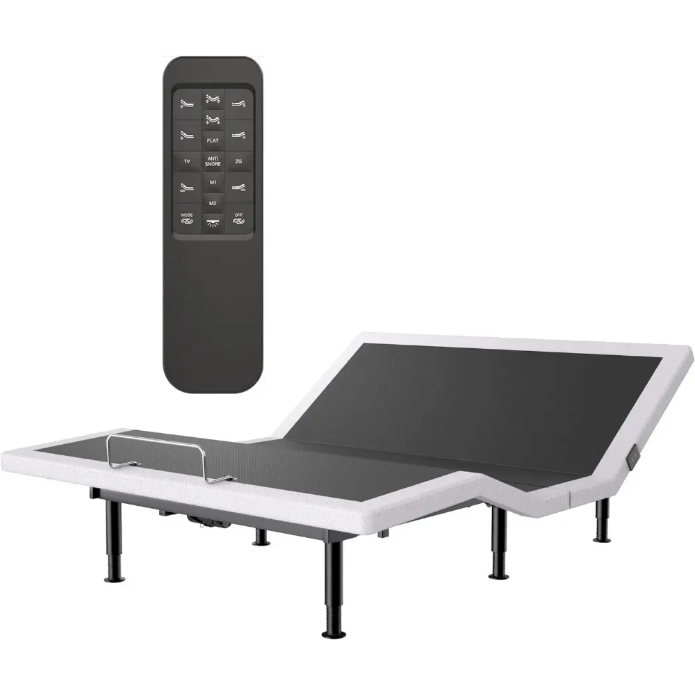 Queen Adjustable Bed Frame, Easy Assembly, Zero Gravity Bedframe Basic with Quiet Motor,Wireless Remote Adjustable Bed Frame