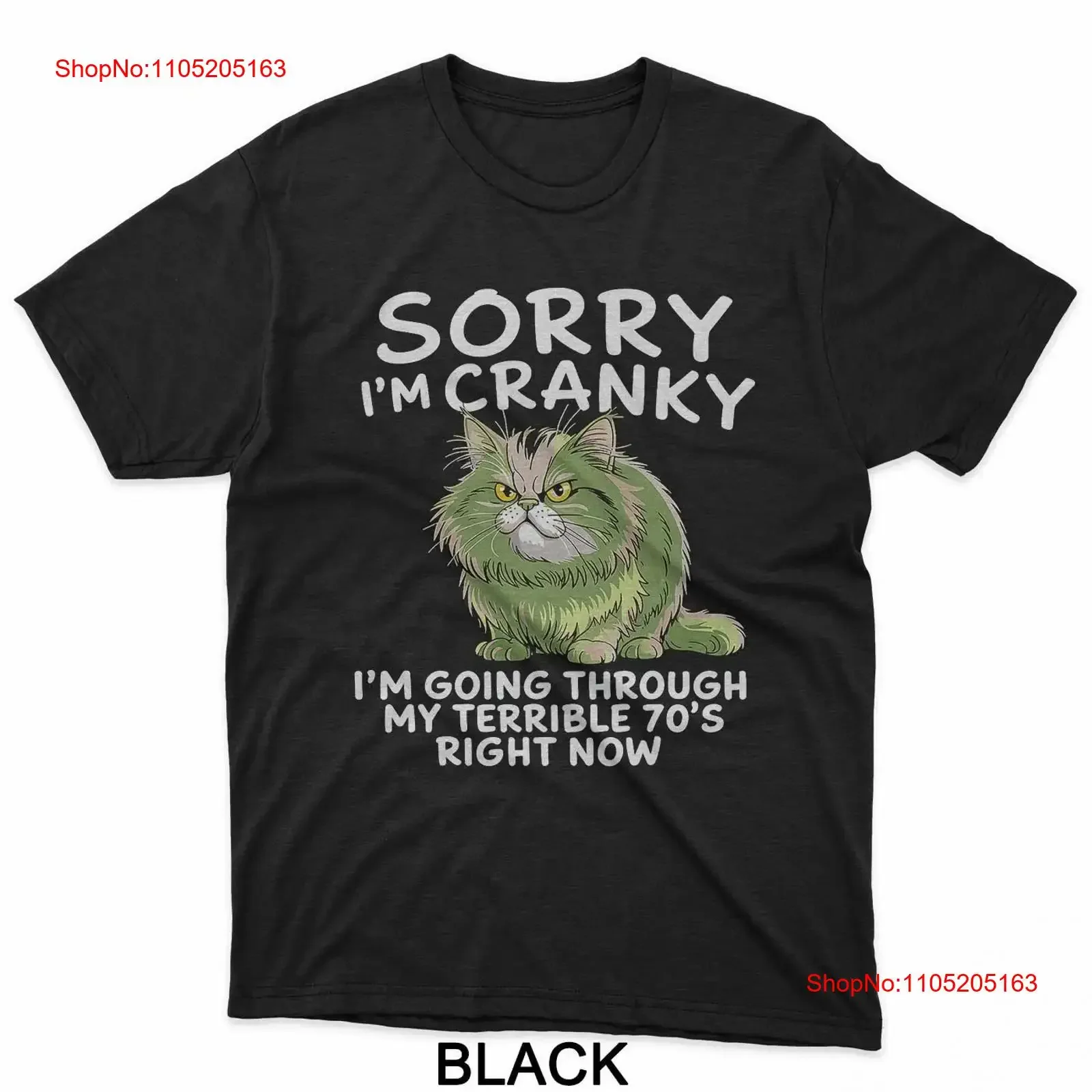 Sorry I Am Cranky I'm Going Through My Terrible Seventies T Shirt vintage Washed graphic Stylish Unisex streetwear Stretched