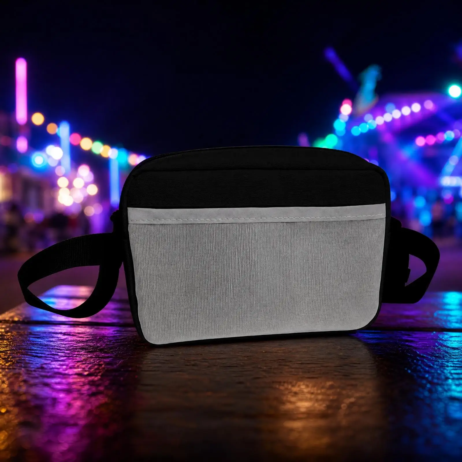 Lightweight Nylon LED Shoulder Bag Fiber Illuminated Crossbody Tote for Women Girls Night Walks Biking Concerts