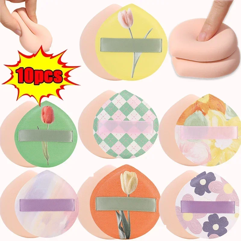 Maquiagem Esponja Puff para Corretivo de Fundação, Pó, Pó, Almofada, Puff, Fundação Blender, 10 Pcs