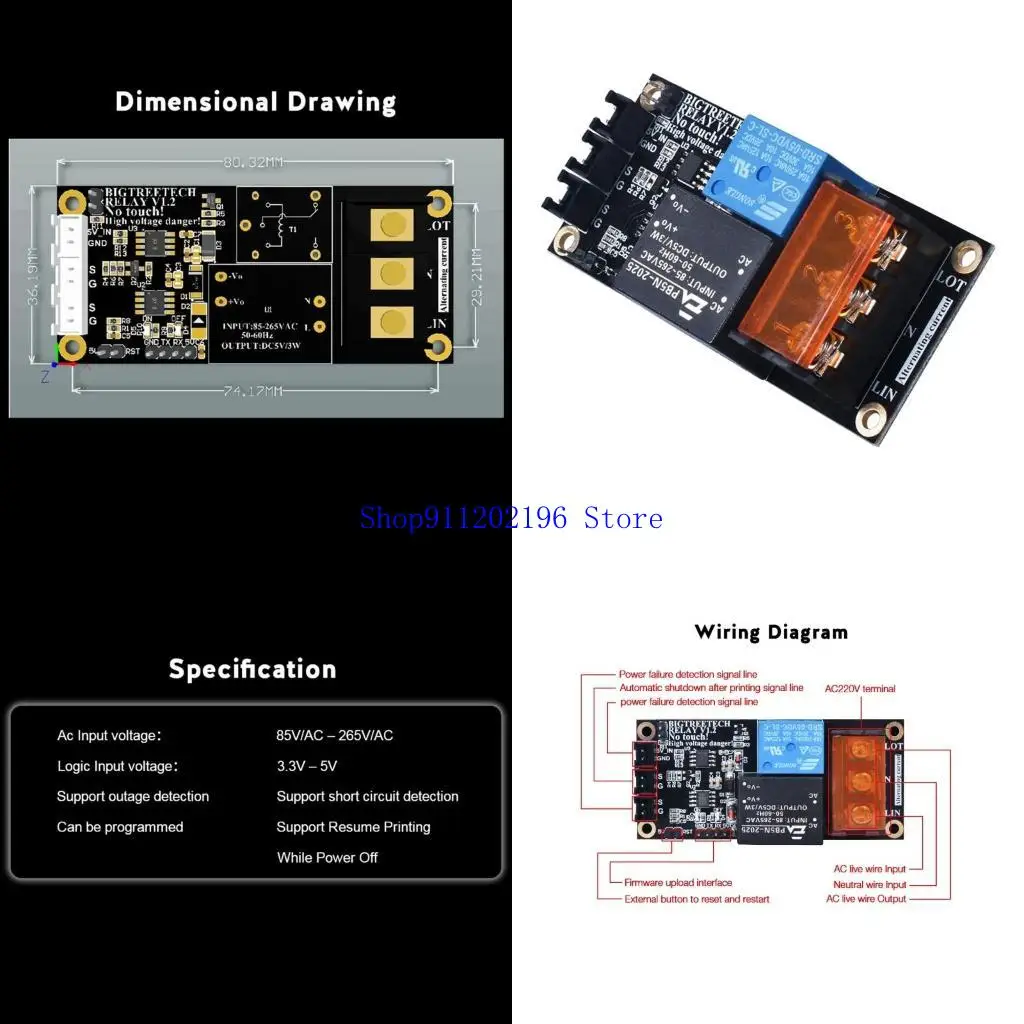 

P82A BigTreetech v1.2 Автоматические модули отключения модулей окружающей среды защита окружающей среды