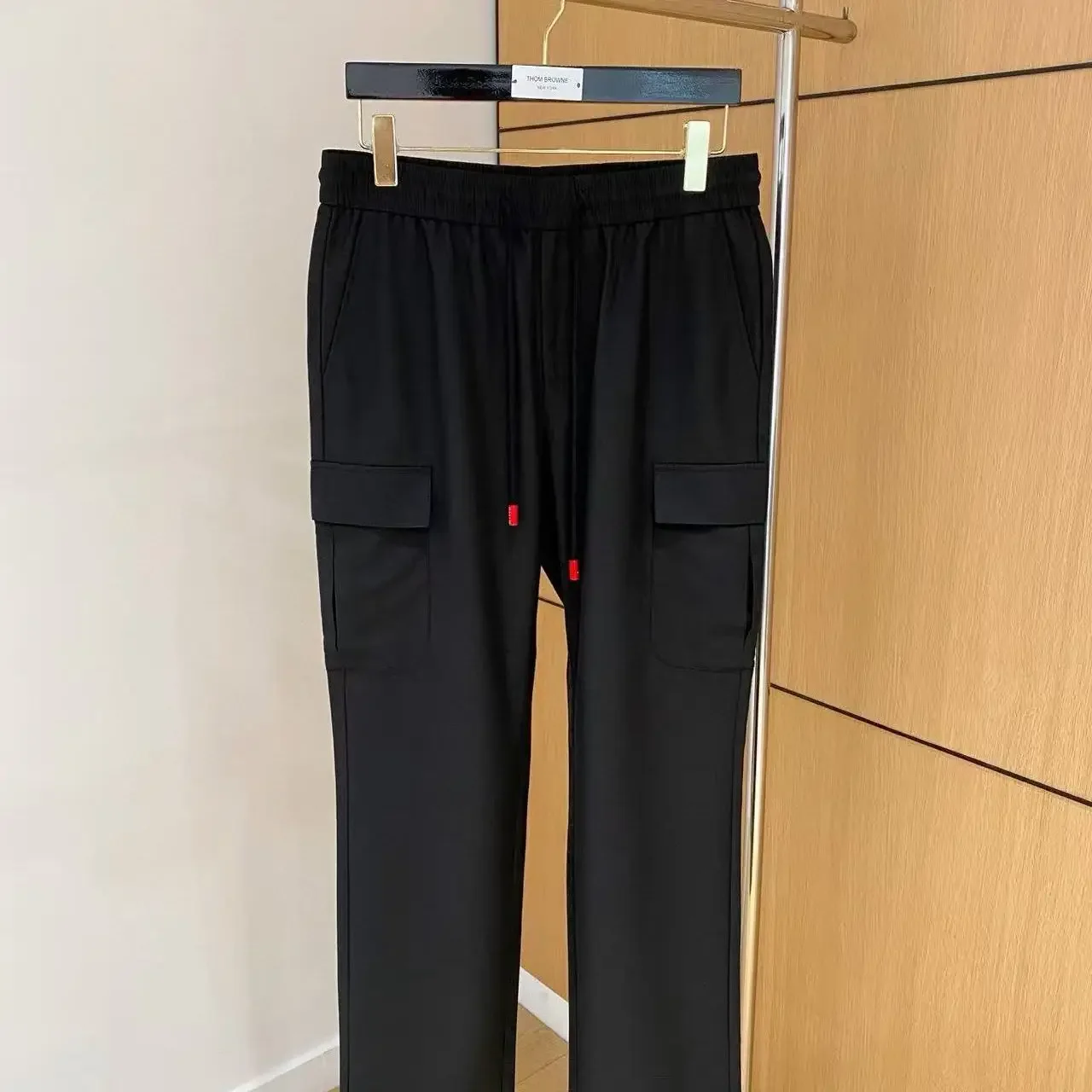 كيتون الإيطالي الخريف والشتاء موضة جديدة نمط المال القديم عادية السراويل المستقيمة الرجال السراويل الرباط بسيطة