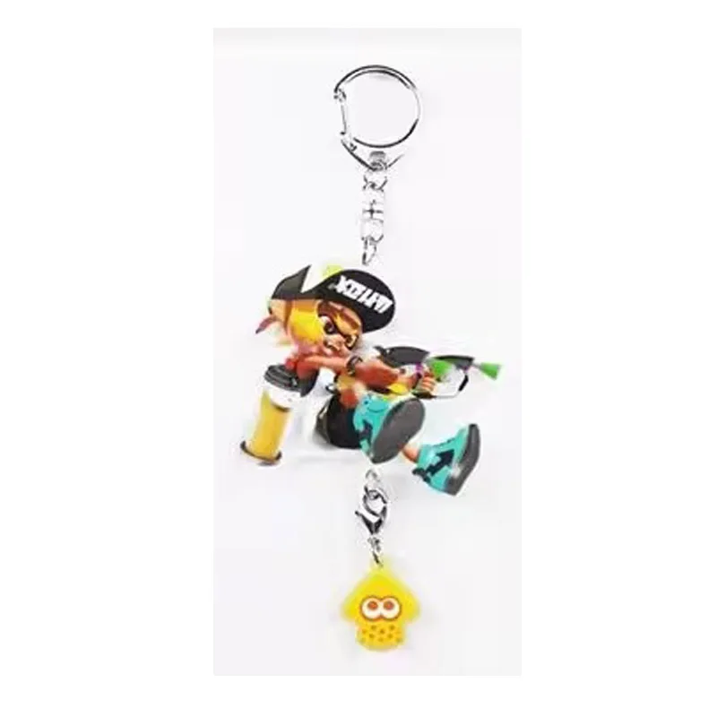 Splatoon2 Octopus Reflective Pendant Splatoon Peripheral Decoration Anime Figure Model Keychain Children\'s Toy Gift