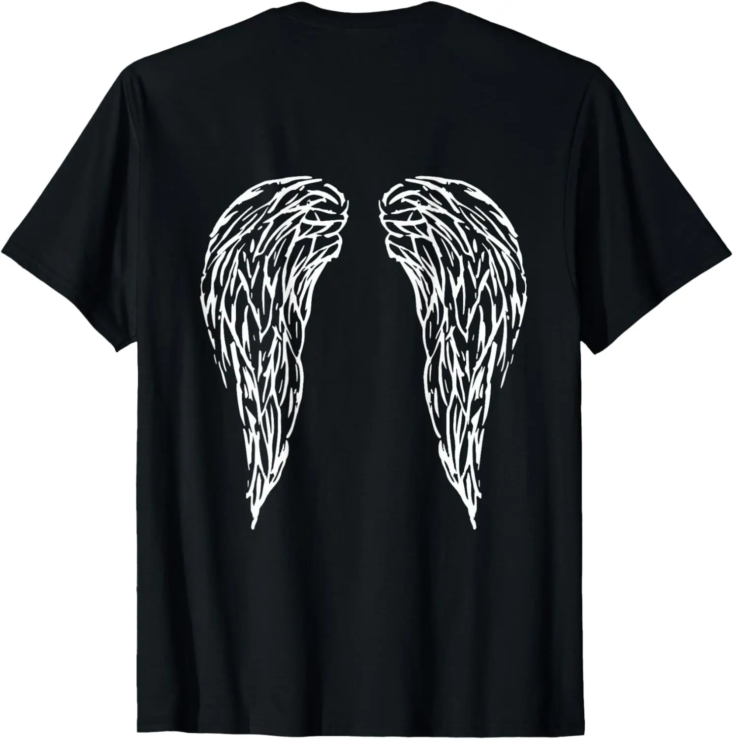 

White Angel Wings T-Shirt [Design On Back]