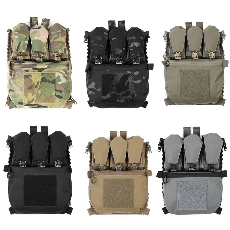 

Tactical Vest FCPC V5 Zipper Back Panel Bag Triple Pouch Backpack Outdoor Multipurpose Sundry Bag