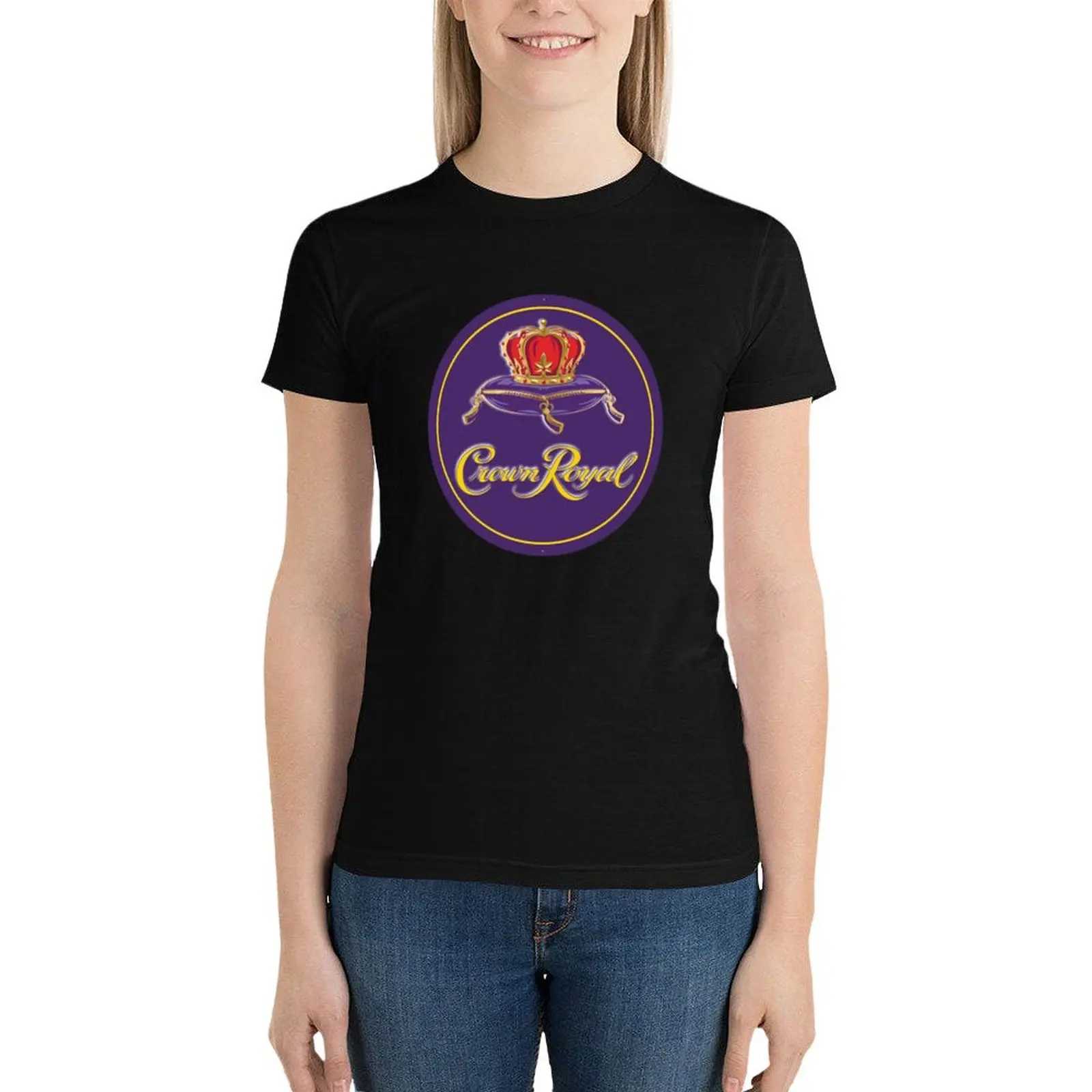 Crown Royal Essential Logo T-Shirt plus size tops Blouse summer top cute clothes tshirts for Women