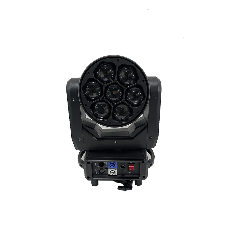 

Оптовая цена сценический светильник с подвижной головкой 7*40 Вт пчелиный глаз с подвижной головкой сценический светодиодный светильник с эффектом