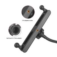 Universal Mobile Phone Bracket Dual Head Adjustable Crossbar Clip Holder For Livie Stream Video Recording Tripod Accessories