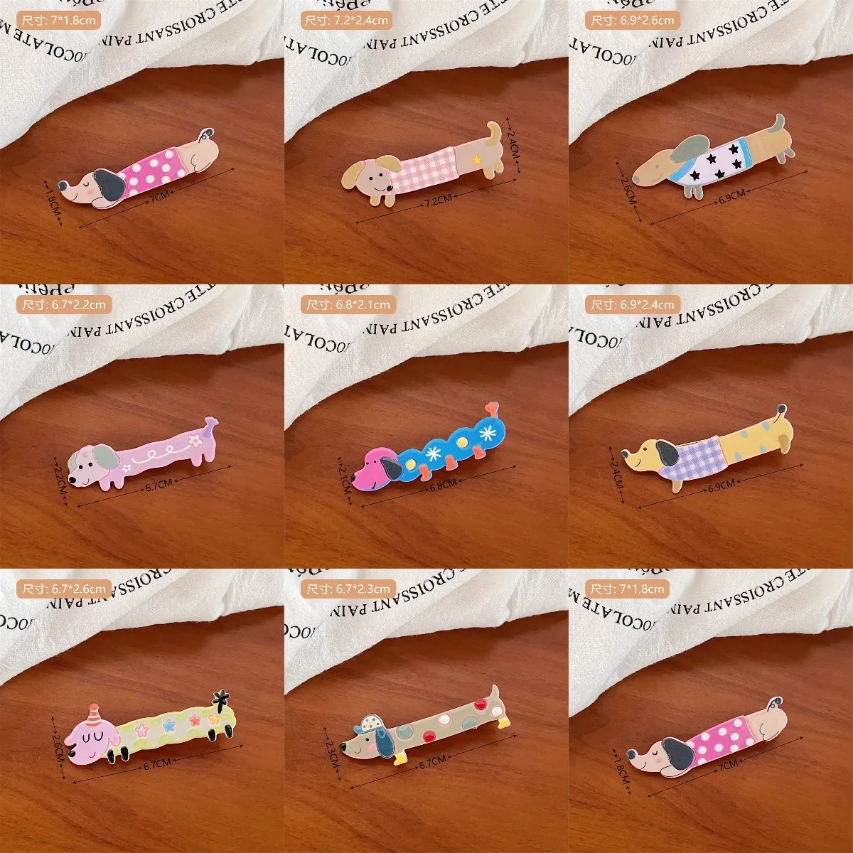 Cute Cartoon Animals Alligator Clip Hairpins for Children Puppy Hair Clips Elongated Strip Fashion Hair Accessories Sweet Girl