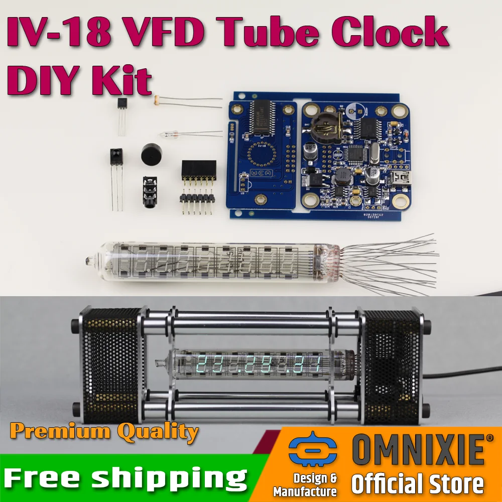蛍光管時計,IV-18 vfd,クリエイティブなレジャー活動のためのガラス管