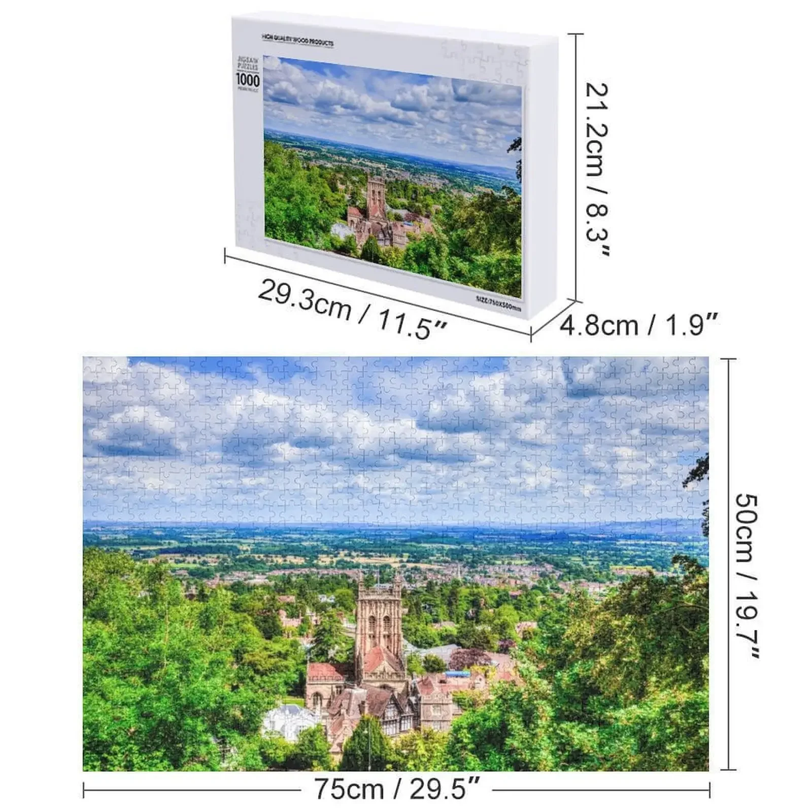 Great Malvern Priory in Malvern, Worcestershire, England Jigsaw Puzzle Game Children Wooden Compositions For Children Puzzle