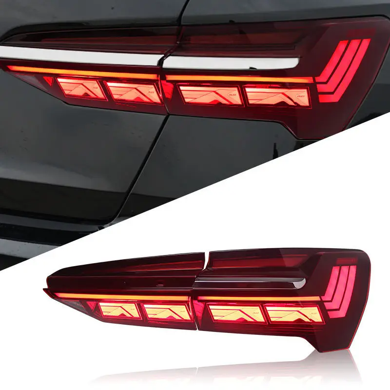 Suitable for19-24 A6L taillight assembly C8 modified Horch version dynamic through-type running water steering taillight