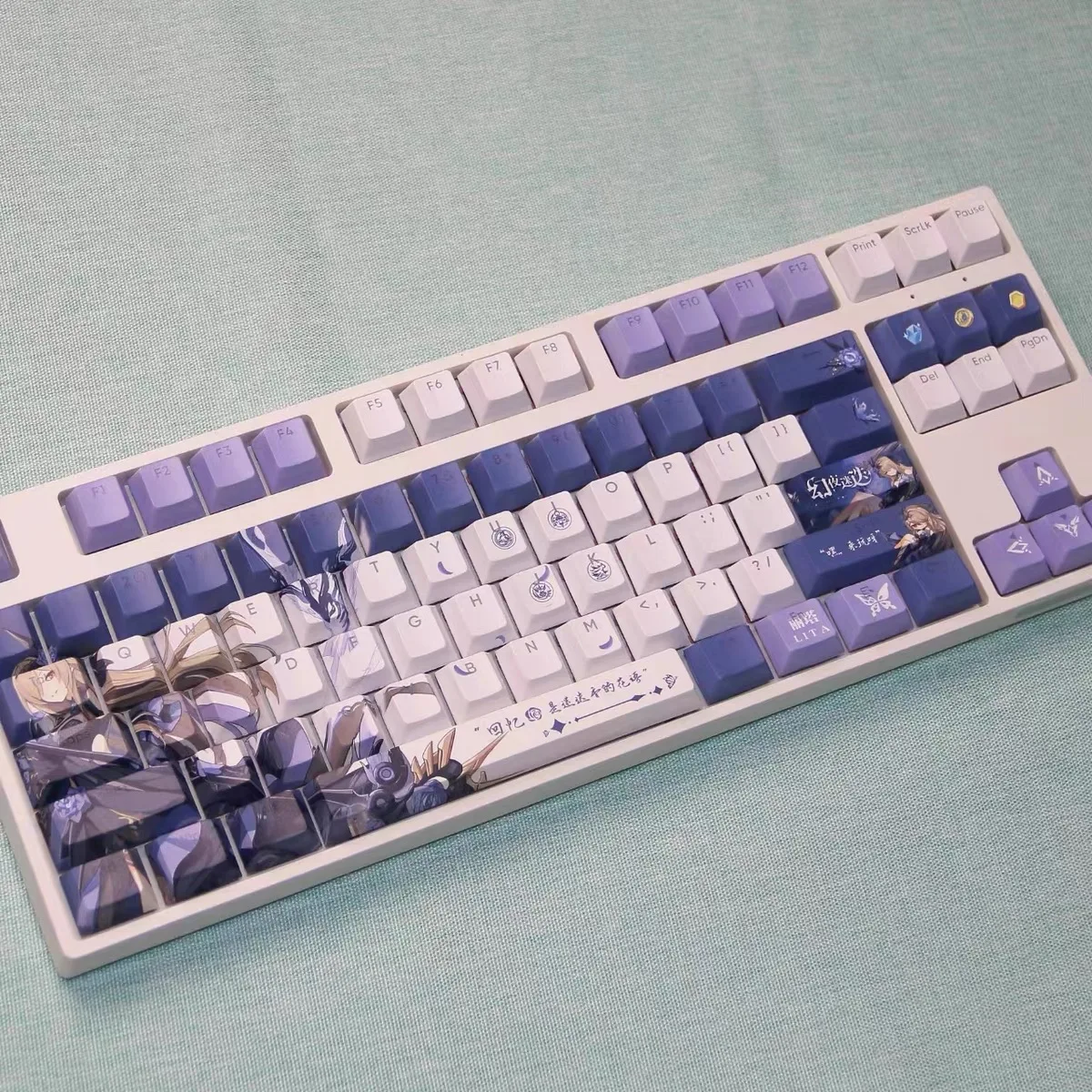 Rita Keycaps Set, Anime Keyboard Cap, Cute PBT, None Profile, Gaming Key Caps, Mechanical Keyboard Accessrespiration