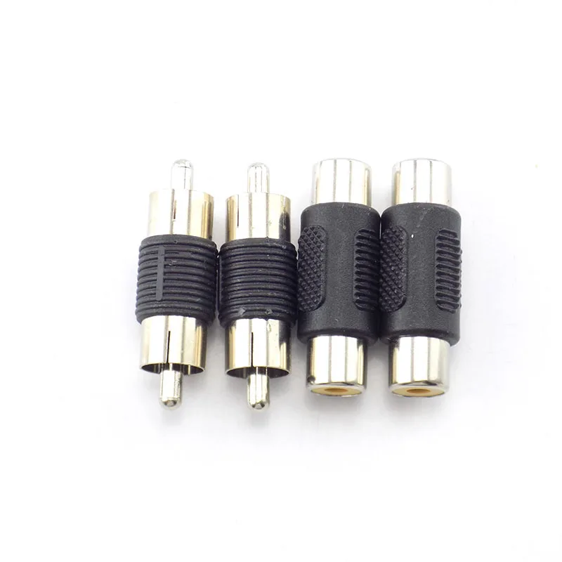 2/5/10pcs video Rca female to female CCTV Coupler AV cable  Connector Rca dual Male to male Audio Adapter Plug