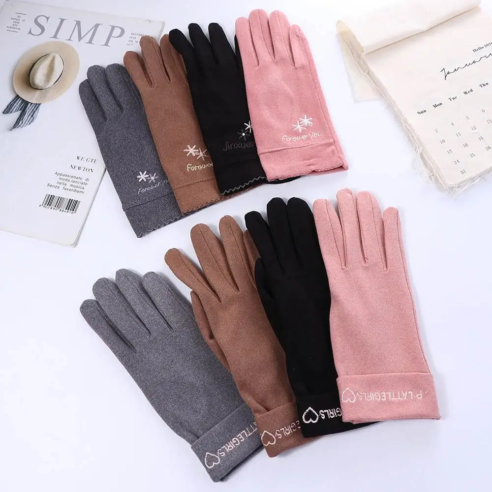 New Autumn Outdoors Rinding German Velvet Driving Women Gloves Touch Screen Gloves Warmer Mittens Rinding Gloves