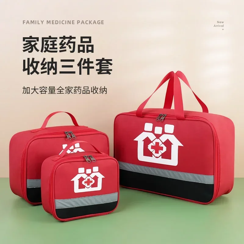 ANPWOO First Aid Kits Bag Empty Handbag for Travel Camping Sport Medical Car Emergency Survival Outdoor Red