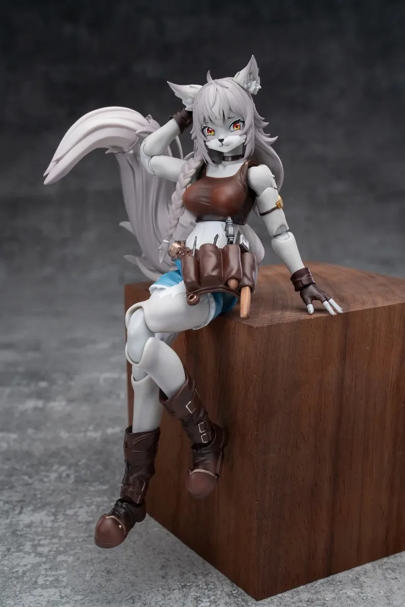 Figurki Anime Oryginalny Postać Naprawczy 1/12 Wilcza Dziewczyna Leah Anime Piękność Futrzane Dziewczyny Figurki Akcji Model Zabawki Dla Fanów