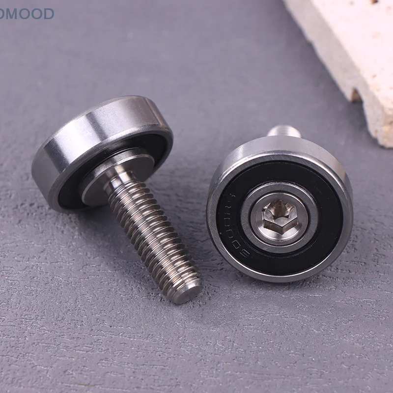 M8 Thread JS600026-8C2L25M8 OD 26mm Screw Roller Bearings,1/2Pcs Stainelss Steel Door Window Bearings - view 4