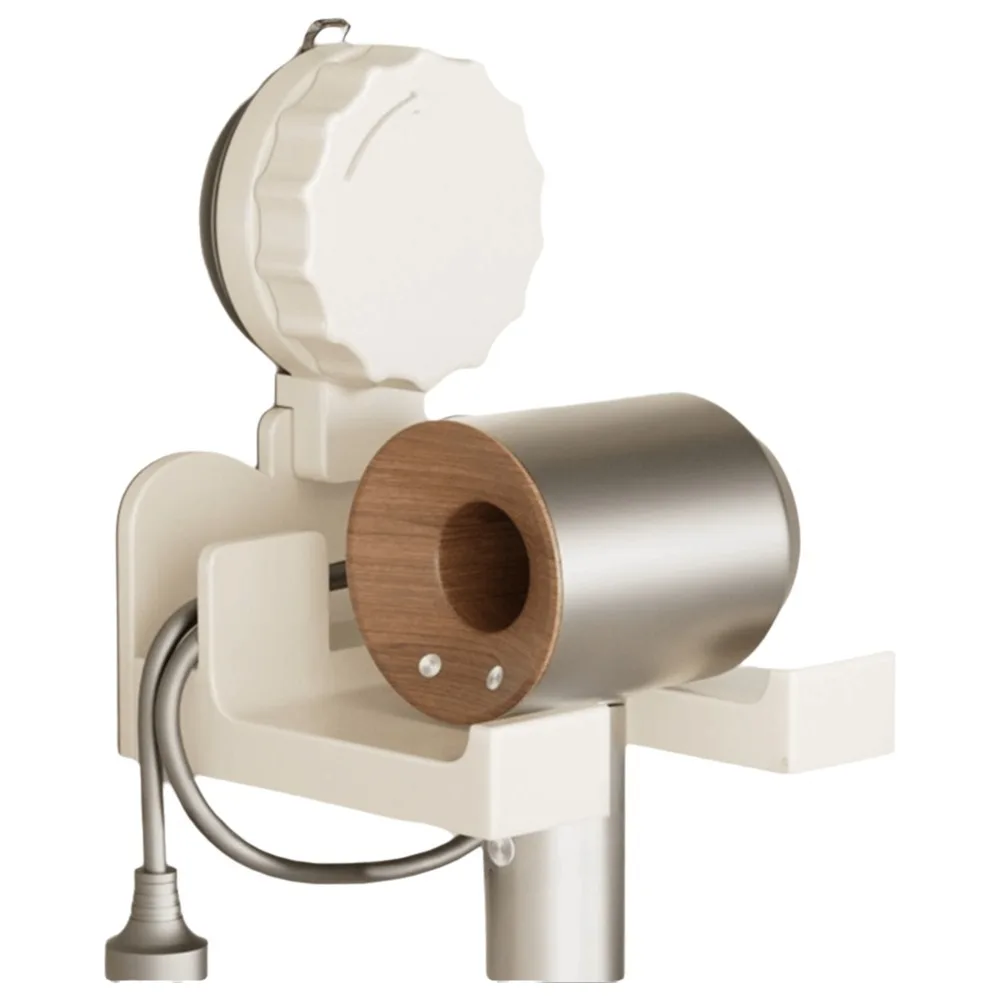 

Strong Suction Cup Suction Cup Hair Dryer Holder No Damage To Wall Removable Design Hair Dryer Storage Hanger Waterproof