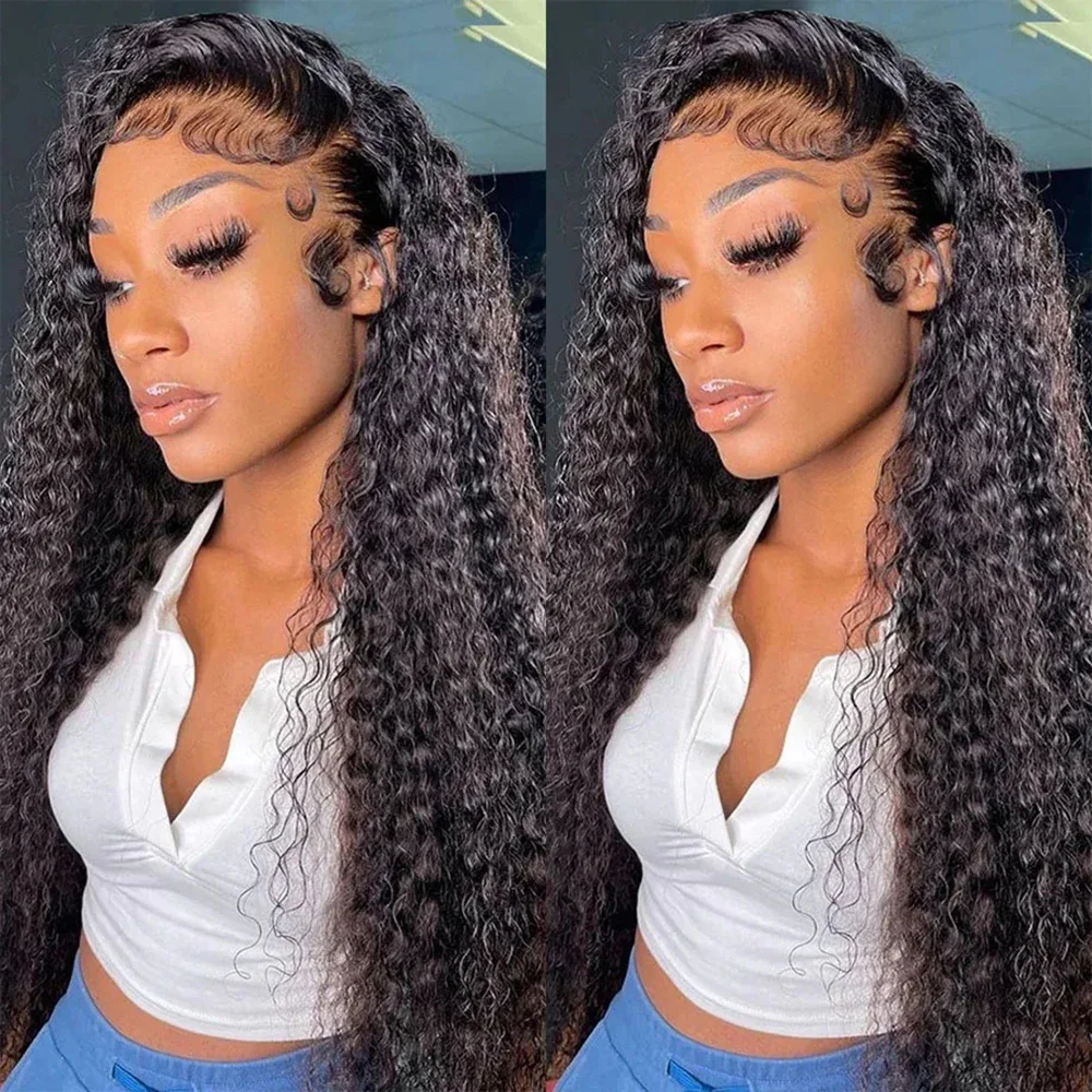 

13x4 Lace Frontal Human Hair Wigs Deep Wave Brazilian 13x6 Water Curly Remy Lace Front Wigs Preplucked Hair For Women On Sale
