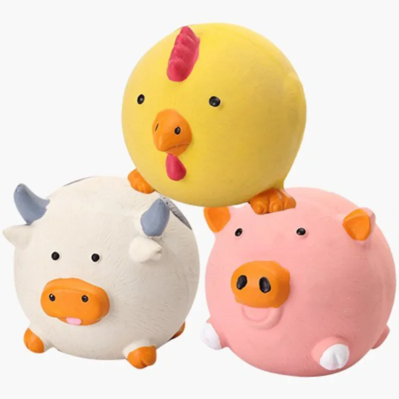 

#Spot Wholesale Cartoon Animal Series Latex Teething Chewing Making Sound Pet Dog Toy