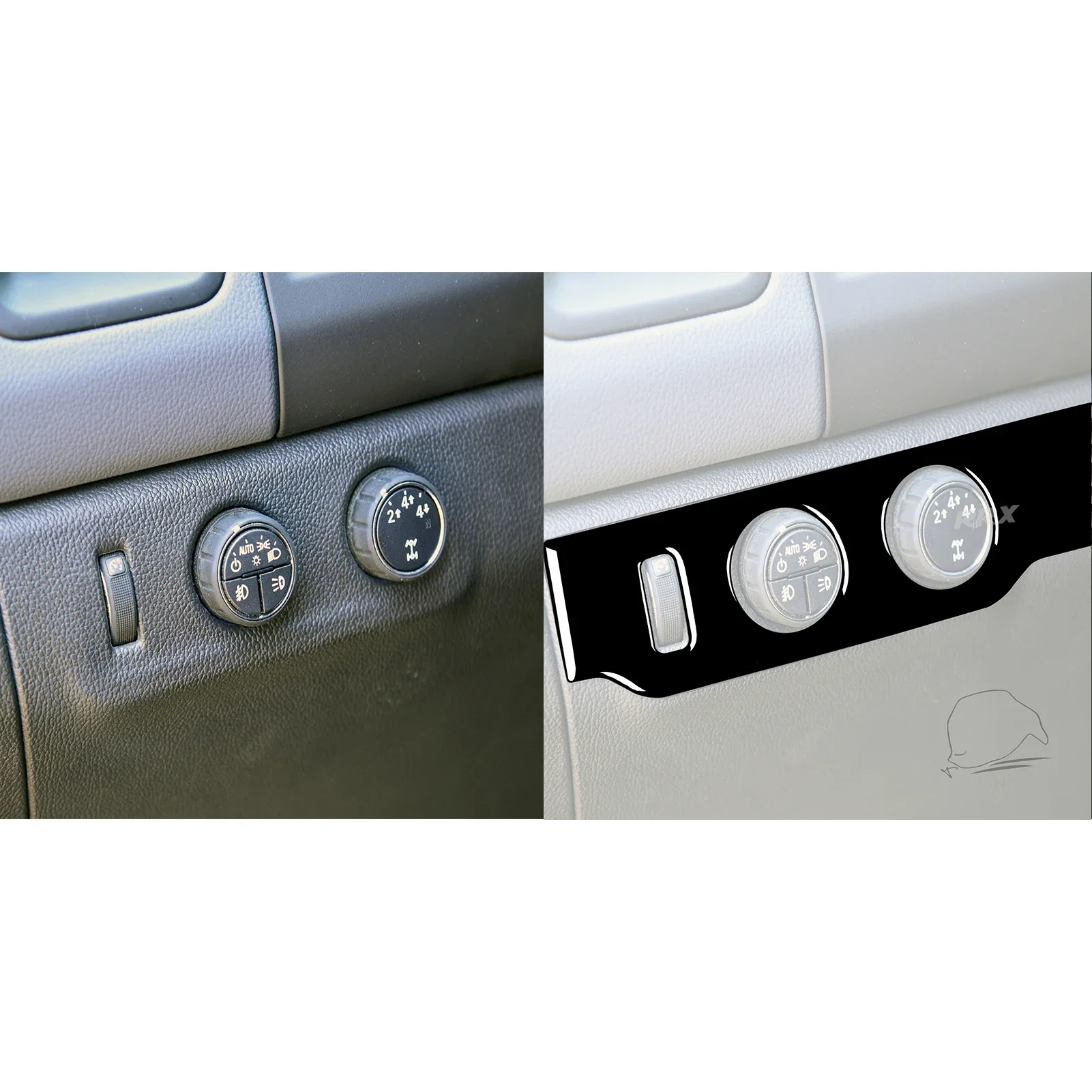 For Chevrolet Colorado/GMC CANYON 2015-up Accessories Car Black Plastic Interior Gear Central Control CD Air Outlet Trim Sticker