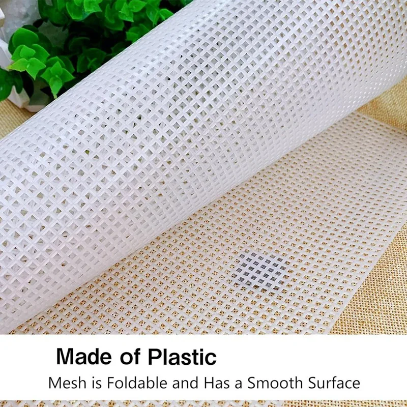 Canvas Pads 8 Pcs White Rectangle Plastic Mesh Sheet Flexible Plastic Canvas For DIY Crafts Embroidery Crafting Knit