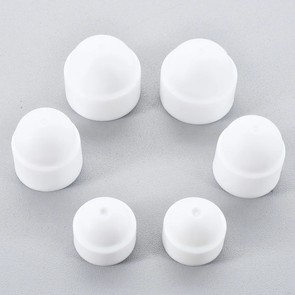 M4-M24 Socket Hex Caps Nuts PE Plastic Hexagon Protection Caps Cover Nuts White Black for Protect Car Wheel Exterior Decoration