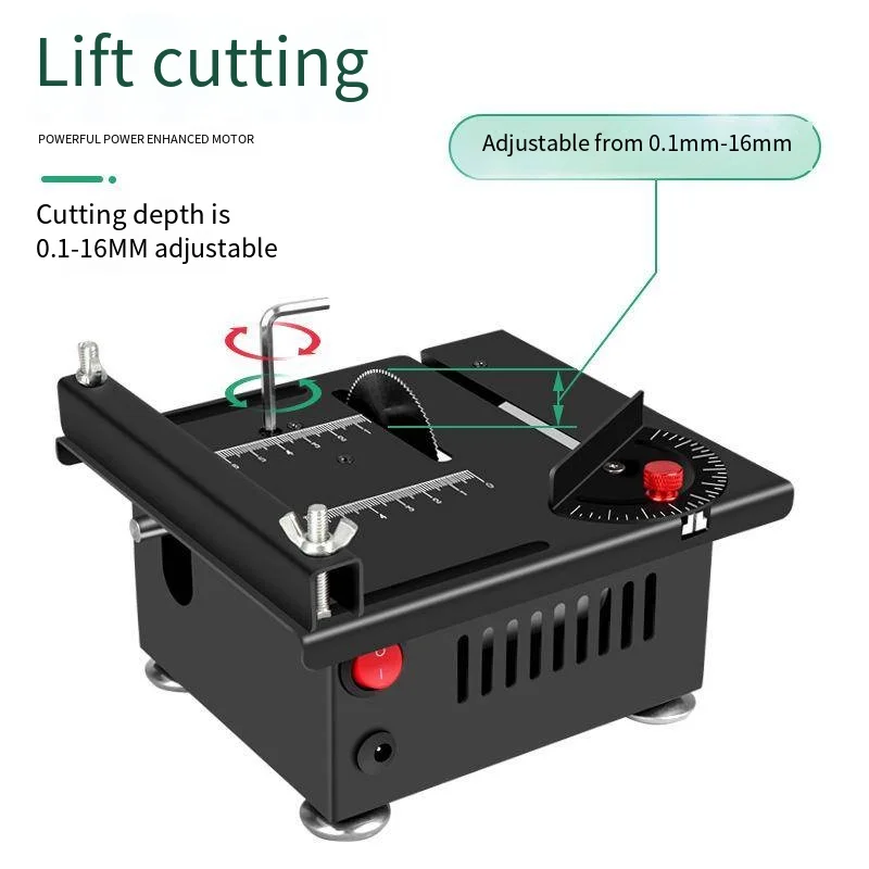Mini Desktop Small Table Saw Diy Woodworking Acrylic Pvc Electric Saw Precision Model Saw Features Small Cutting Machine  575