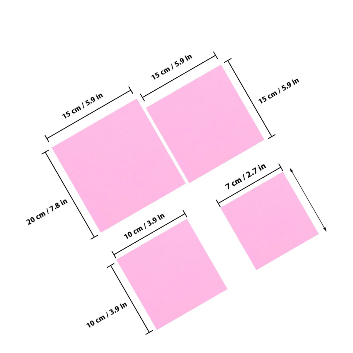 400 pezzi di carta origami 7x7 cm 10x10 cm 15x15 cm 20x20 cm ciascuno formato 100 fogli di carta pieghevole bifacciale colorata per artigianato fai da te arte