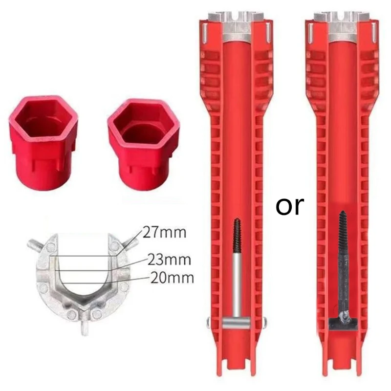 Multifunction Wrench Faucet and Sink Installer Water Pipe Spanner Repair and Installation Tools for Toilet Bowl Sink