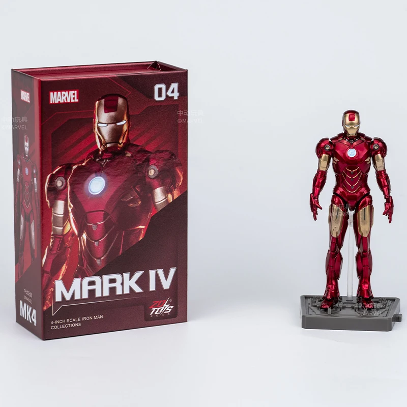 4 Zoll Original 1/10 ZD Toys Iron Man Actionfigur MK1 MK2 MK3 MK4 MK5 MK6 MK7 Tony Stark Anime Puppe Modell Kinder Geburtstagsgeschenk – Detail 25