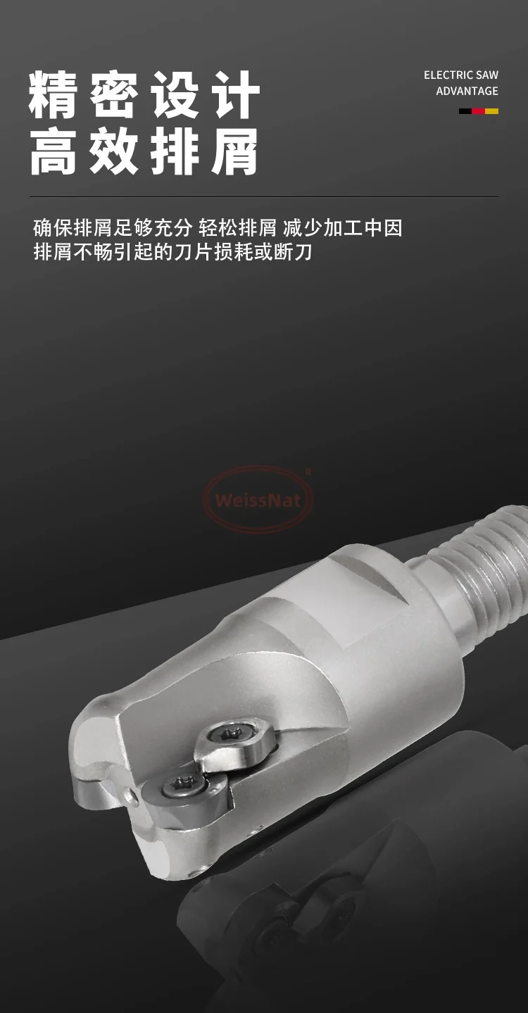 Disk Arbor Penggiling Sudut EMR6R dengan Kepala Berulir untuk RPMT RPMW