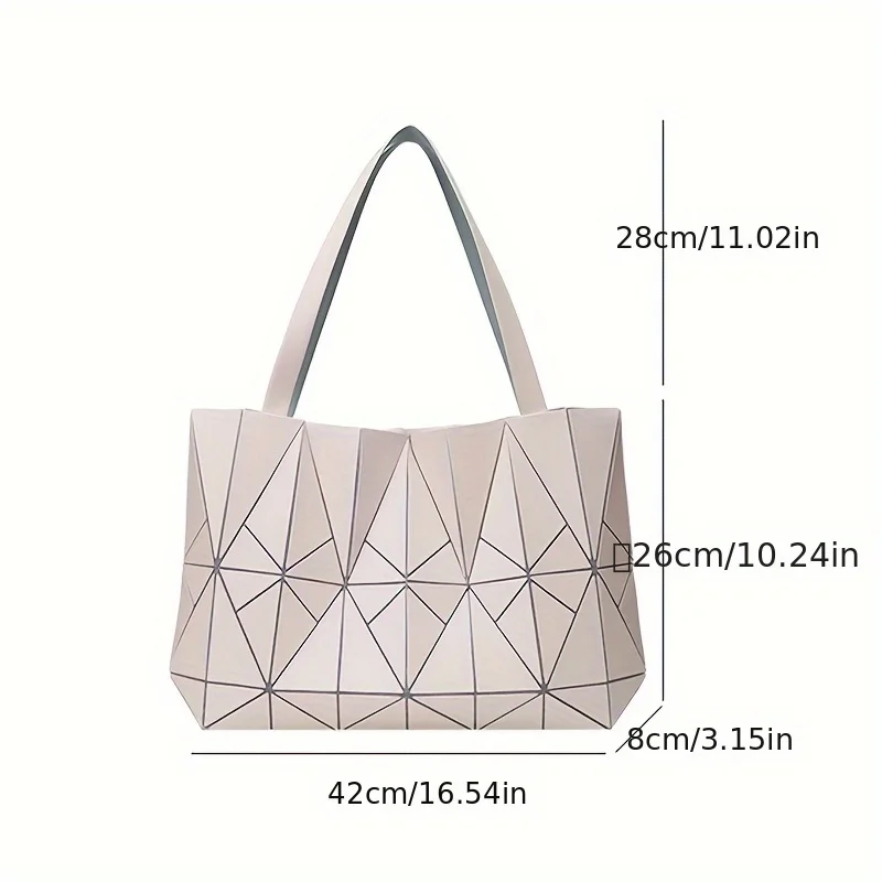 Borse da donna alla moda Borse a tracolla geometriche Borsa tote semplice da donna Borsa per la spesa a spalla di grande capacità femminile
