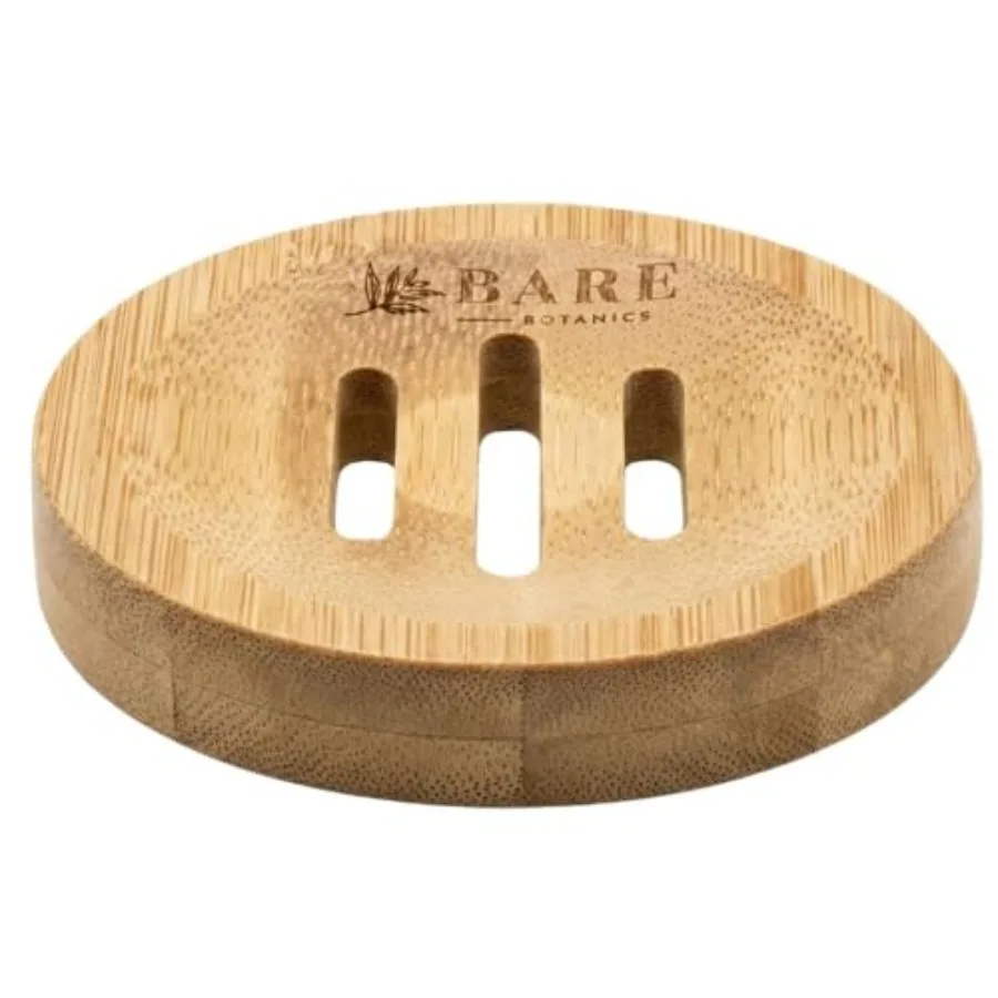 

Bamboo Bar Soap Holder 2pcs 3-in Slotted Natural Bamboo Tray for Shower Steamers Cruelty-Free and Vegan
