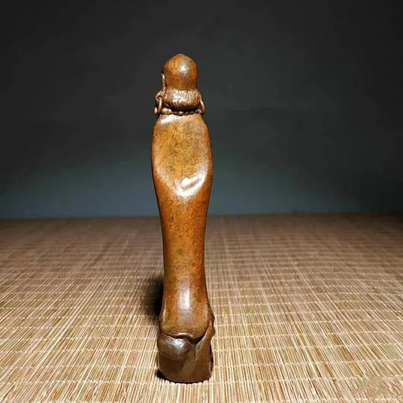 Solid old copper , Daruma Zen master's enlightenment creative , Buddha statue, tea pet incense holder