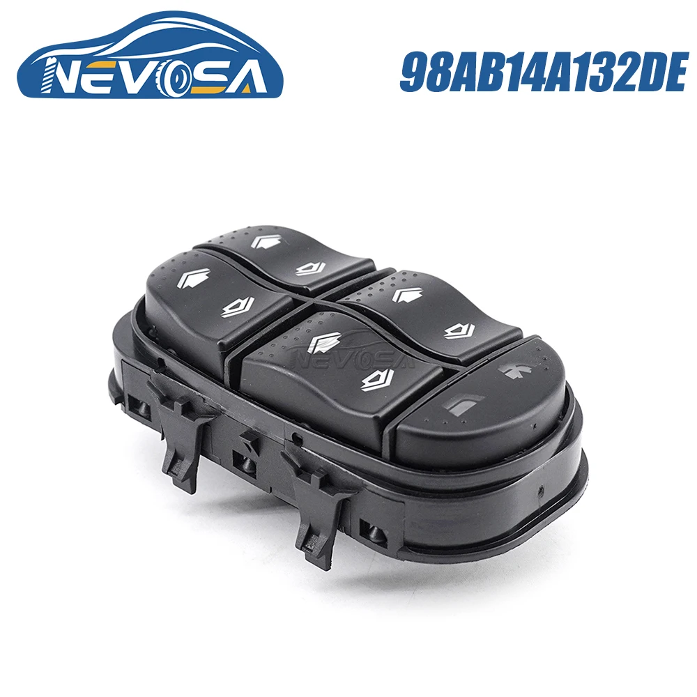 

NEVOSA 98AB14A132DE For Ford Focus Mk1 2004 Front Left Driver Side Button Master Power Window Switch 98AB-14A132-DE 2M5T14A132DA