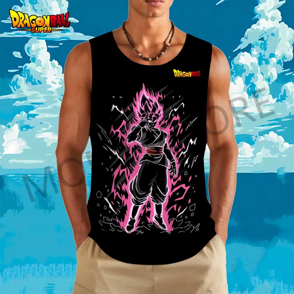 Dragon Ball GYM Men's Vest Kid's Tank Top 110-6XL Goku O Neck Street Wear Children's Cheap Tops Streetwear Bodybuilding Anime