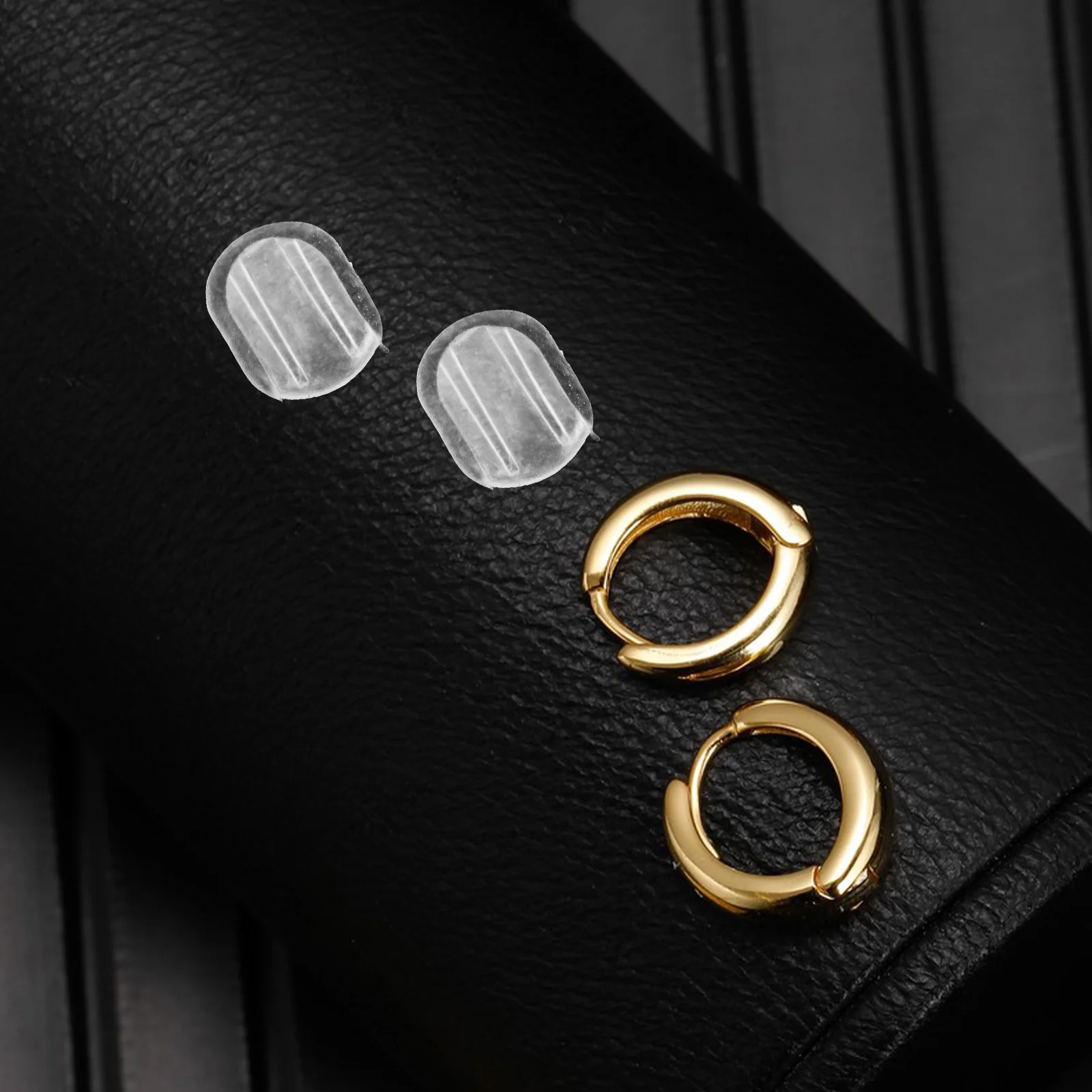 40 قطعة مضادة للألم على منصات لينة واضحة القرط ظهورهم وسائد لينة واضحة لصنع المجوهرات الرياضية القرط ظهورهم #5