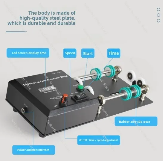Máquina procesadora de rotación para procesamiento de películas en cámara oscura, automática, compatible con tanques de revelado Jobo 1520 2520 AP