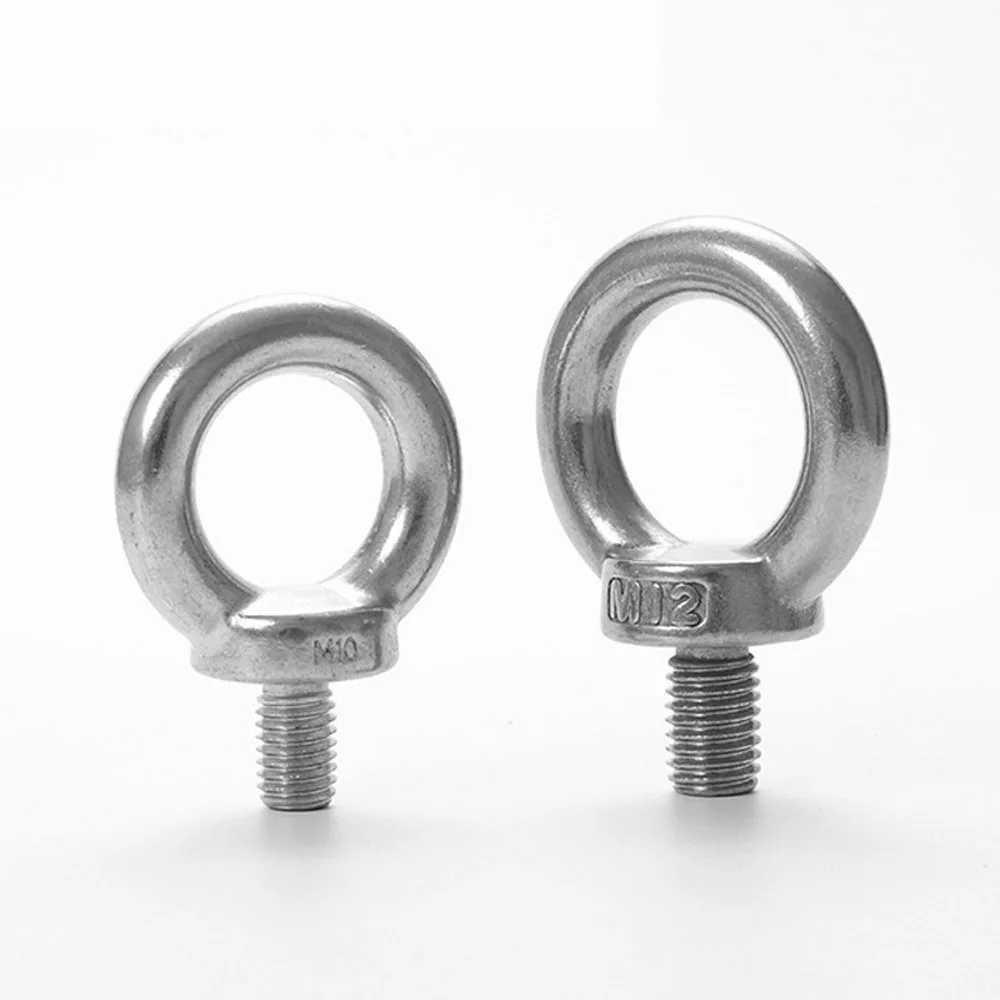 DIN580 304/316 Stainless Steel Marine Lifting Eye Screws M6 M8 M10 M12 M16 Ring Eye Bolt Ring Hooking Nut