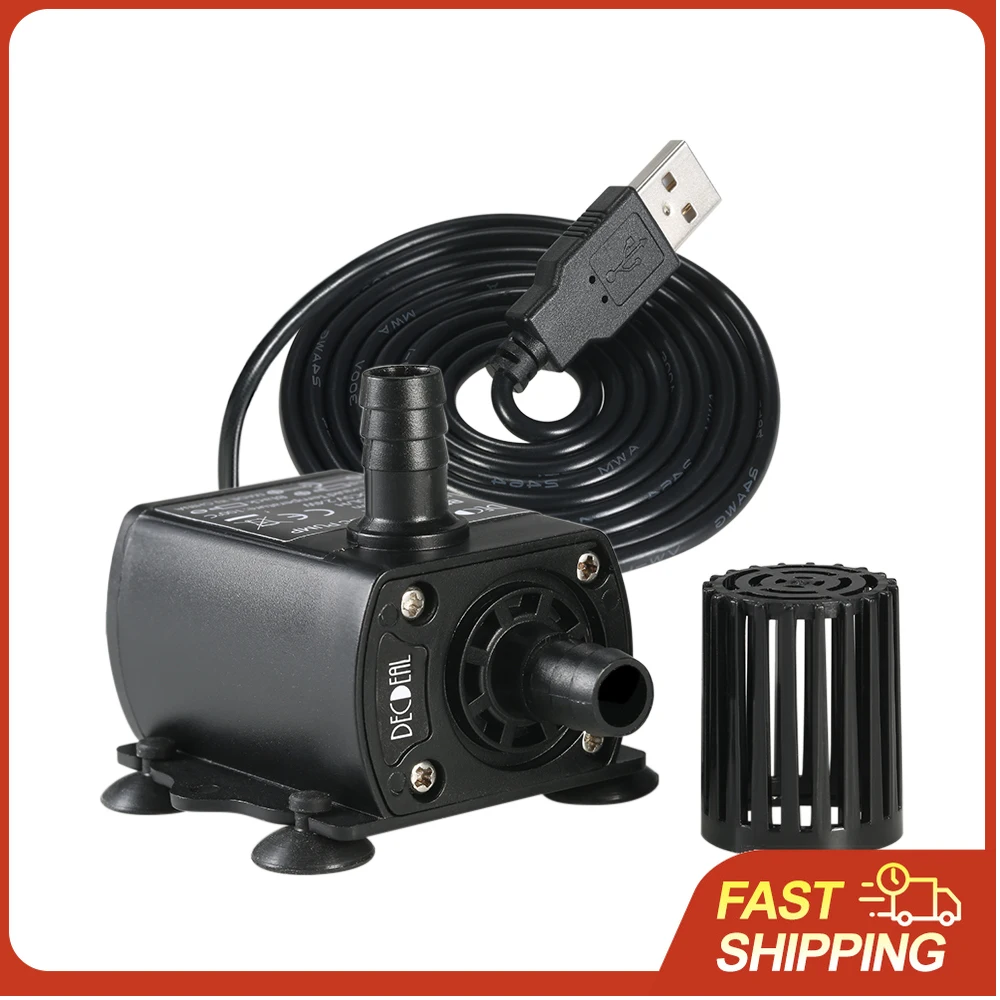 Mini Submersible Brushless Water Pump USB DC5V 300L/H IP68 for Aquarium Fountain Car Cooling Computer Water Circulation System