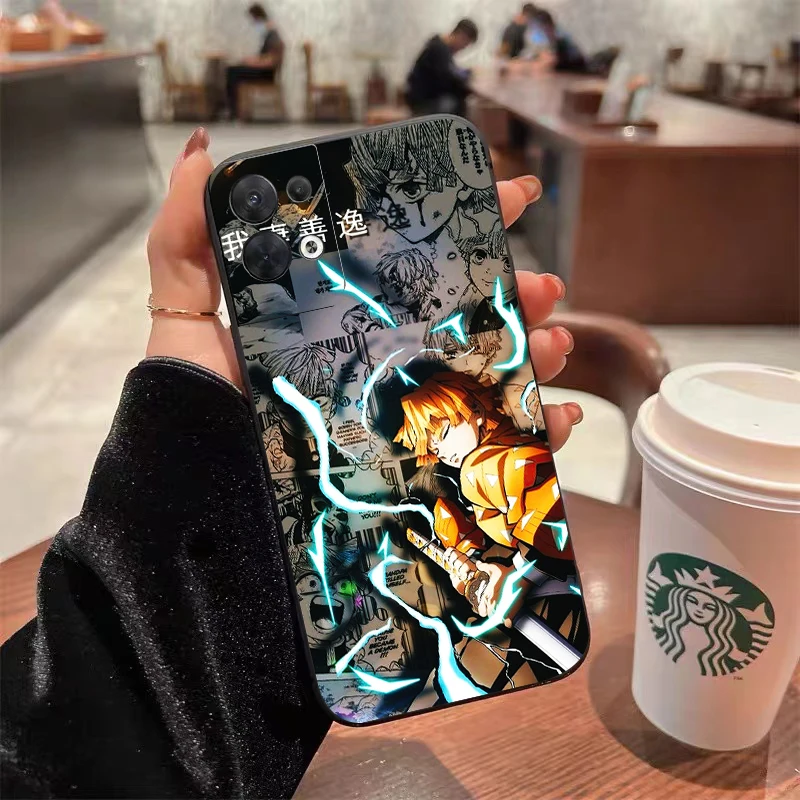 Demon Slayer Kamado Phone Case For OPPO Find X6 X5 X3 X2 Pro Lite Neo OPPO Reno 8 7 Lite Pro 8T 8Z 7Z 5G Funda Carcasa