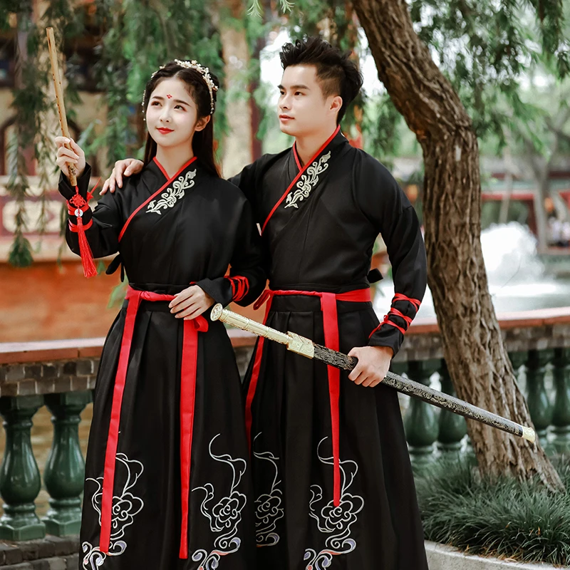 Chinese style Hanfu wedding dress Chinese style couple costume ancient costume ancient style improved clothing for young men