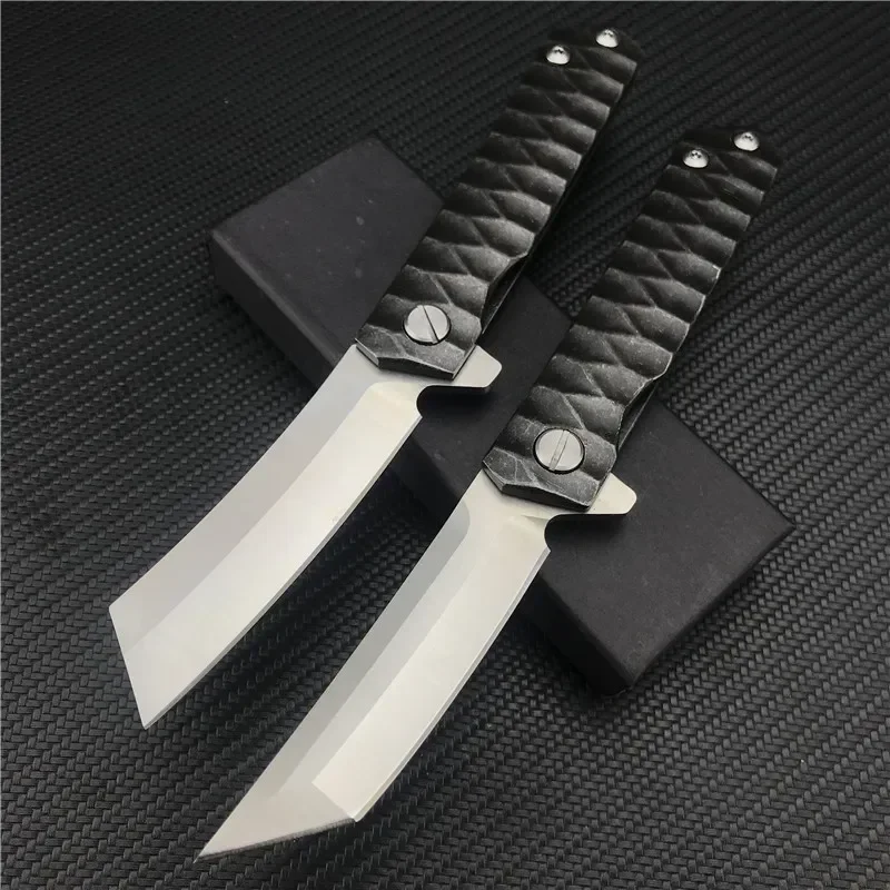 

Tanto Knife Folding Tactical Razor Marked D2 Steel Blade Bearing Hunting Survival Pocket Knives Camping EDC Outdoor Rescue Tools