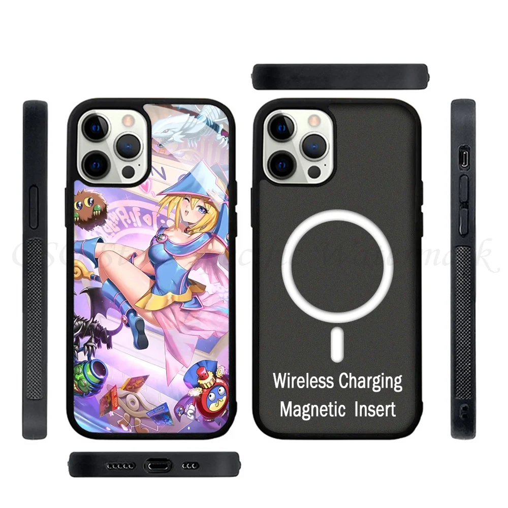 Yu-Gi-Oh Black Magician Girl Phone Cases For IPhone 15 14 13 Pro Max 11 12 Mini Alex Mirror TPU Shell