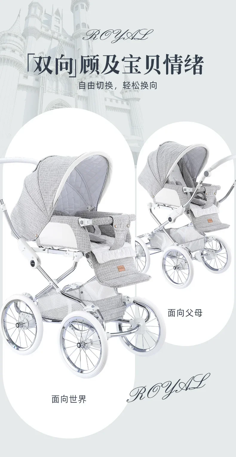 Aangepaste Kinderwagen 3 In 1 Reissysteem Met Autostoel Voor Pasgeboren Baby